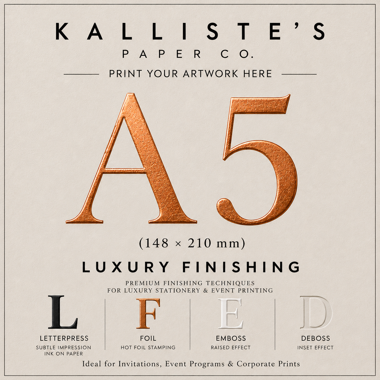 Α5 Card - Luxury Finishing Print