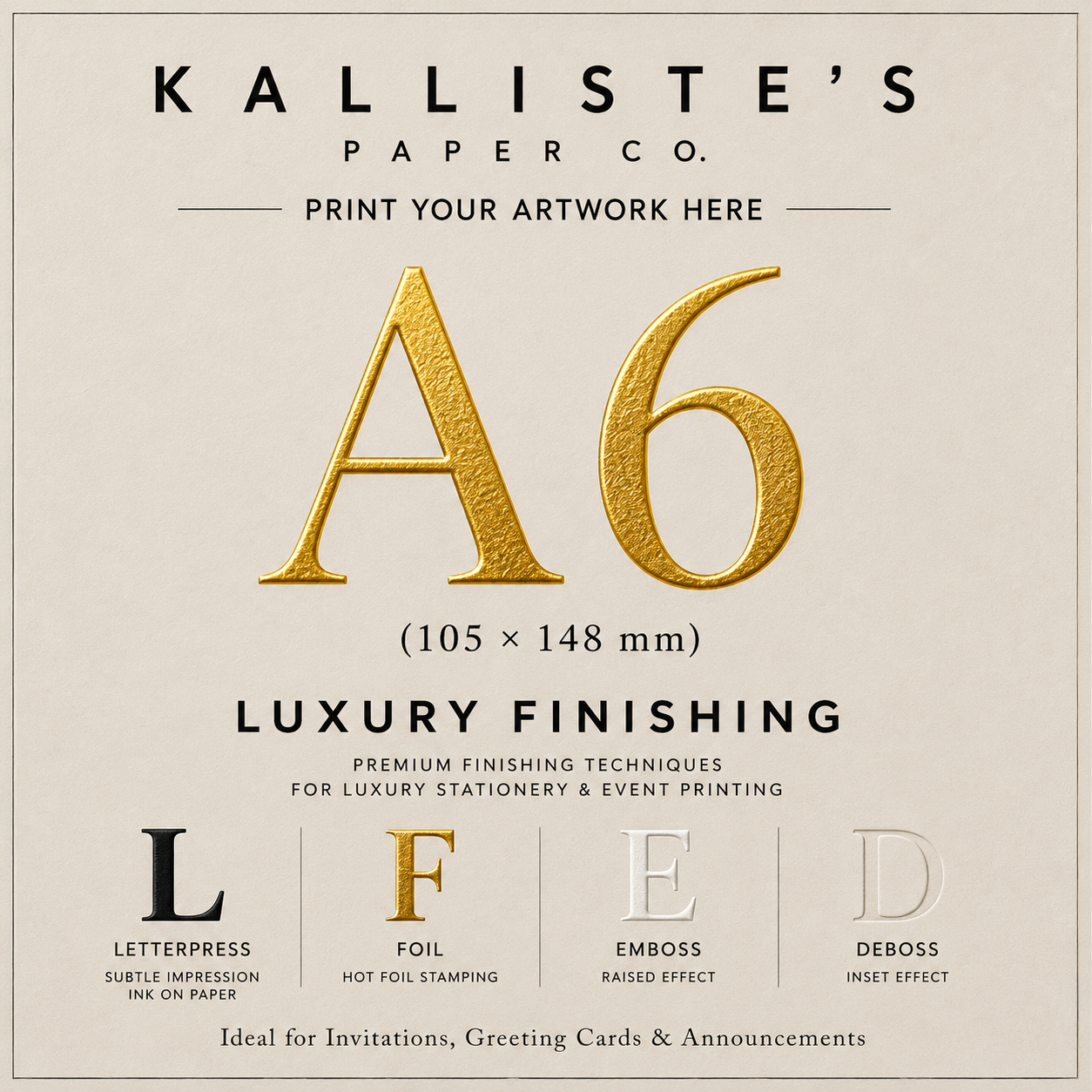 Α6 Card - Luxury Finishing Print