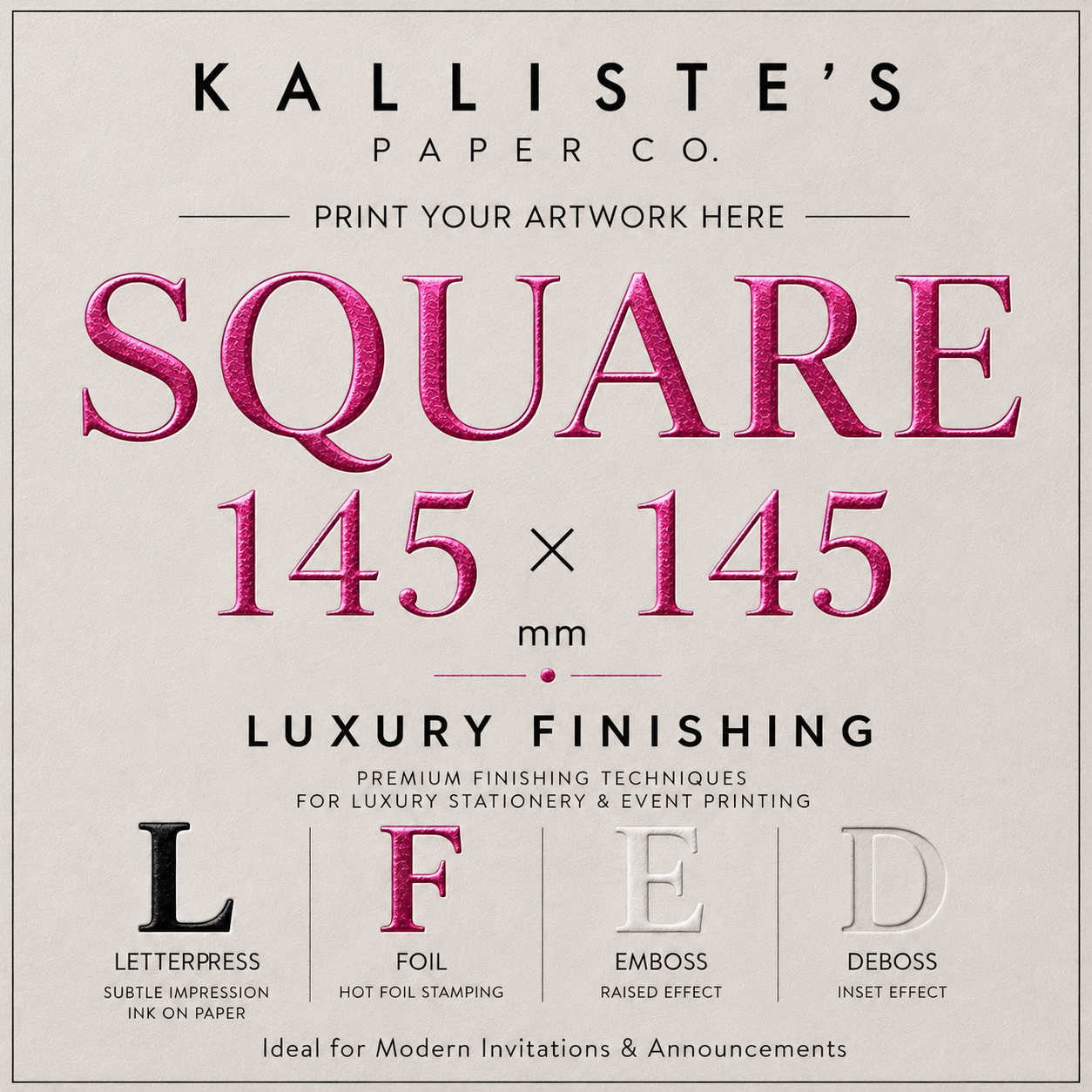 Square Card - Luxury Finishing Print