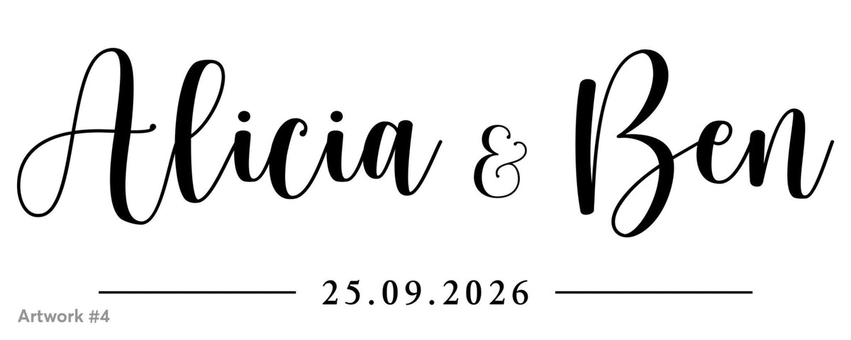 Personalised Vinyl Cut Names Dance Floor Decal