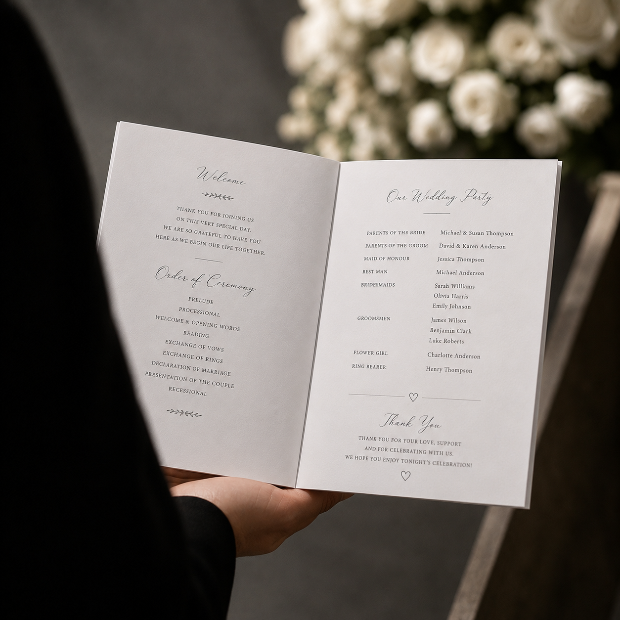 We Print Your Ceremony Booklets