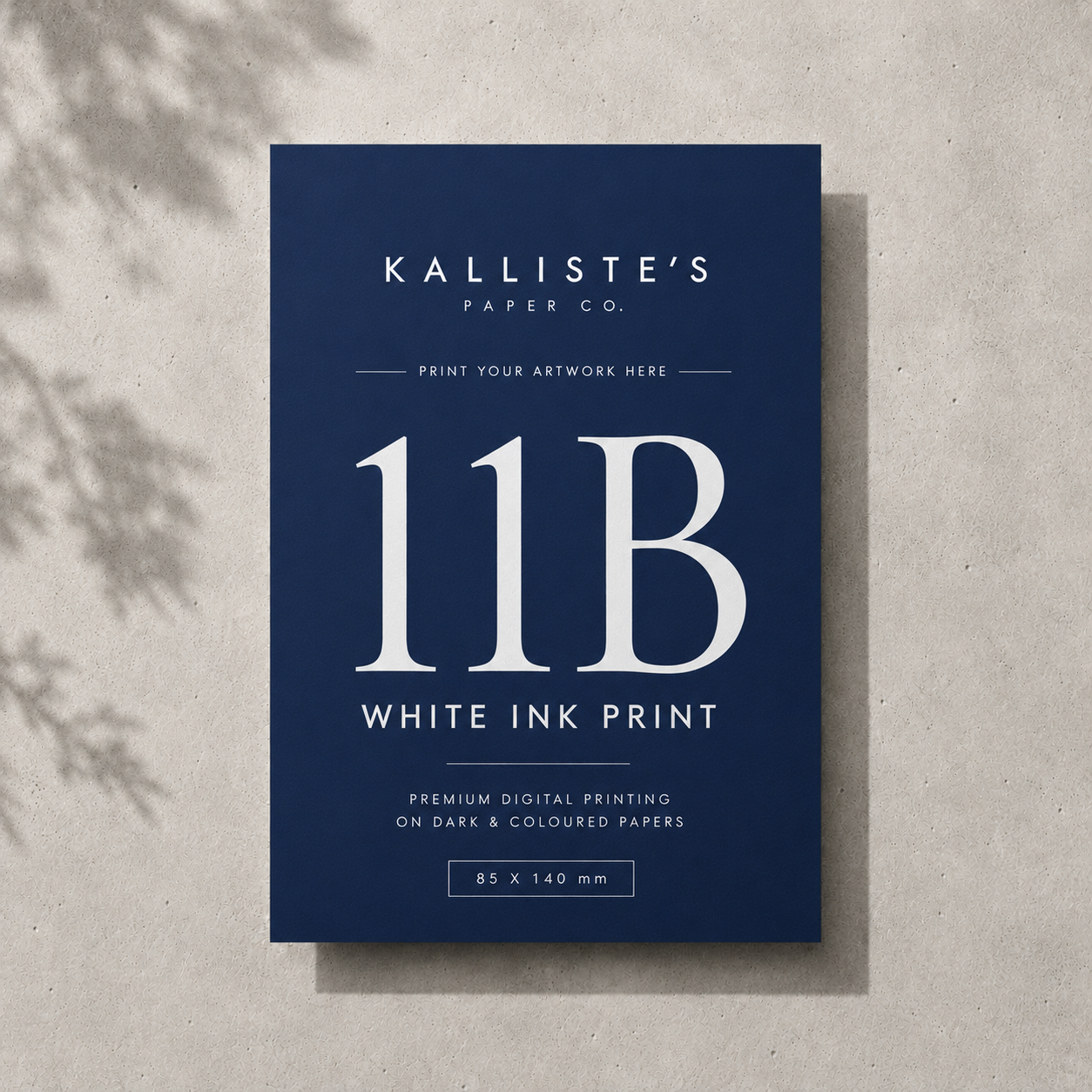 11B Invitation Card - White Ink Digital Print