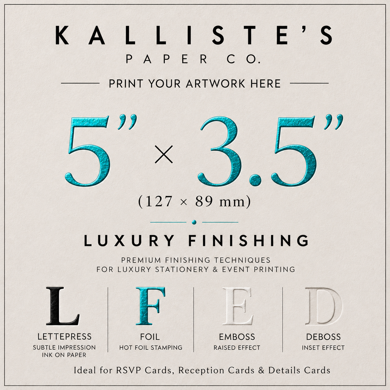 5”x3.5” Card - Luxury Finishing Print