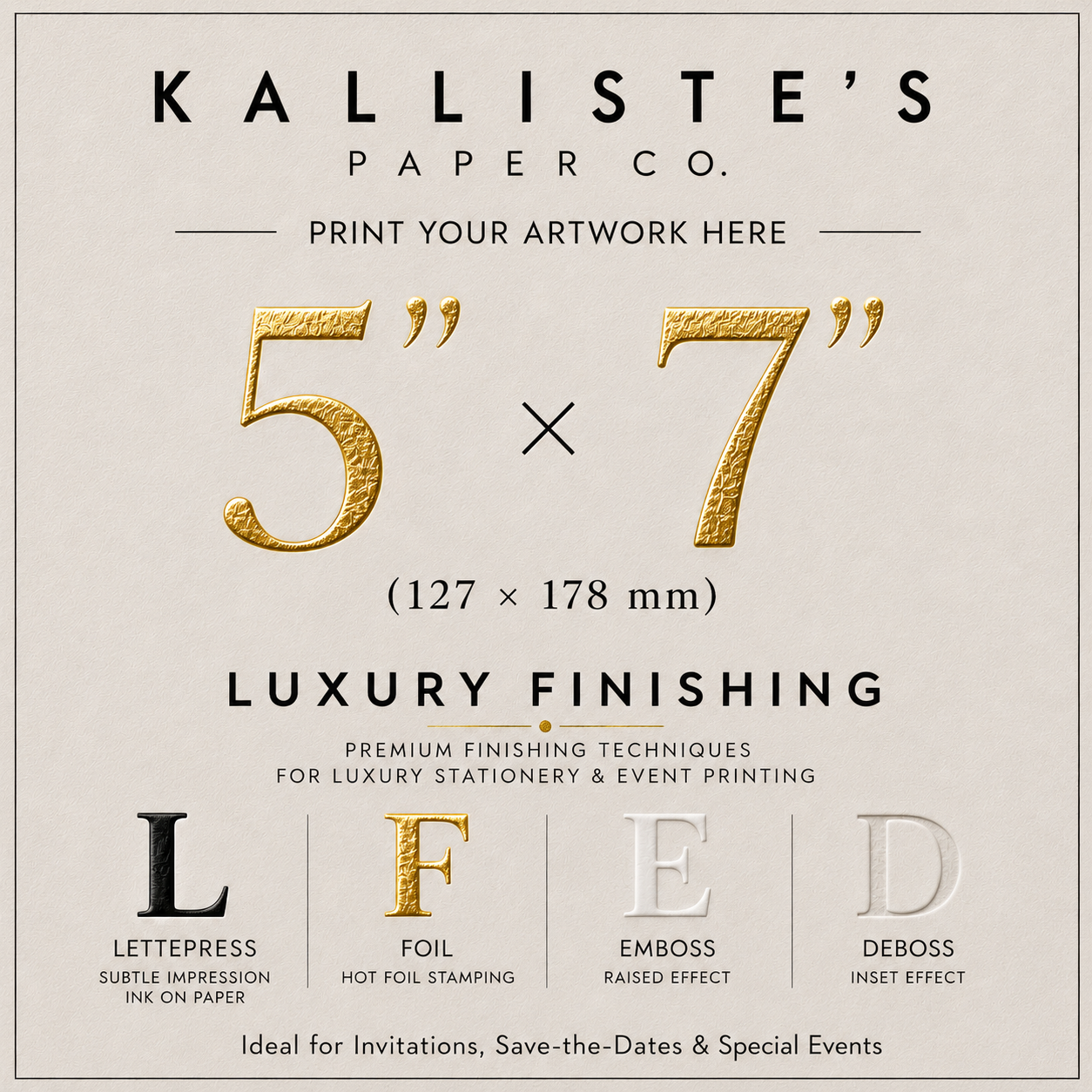 5x7Card - Luxury Finishing Print