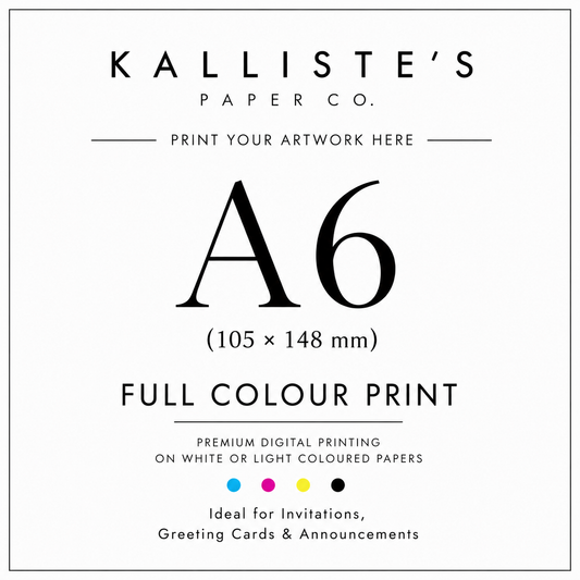 A6 Card -Full Colour Digital Print