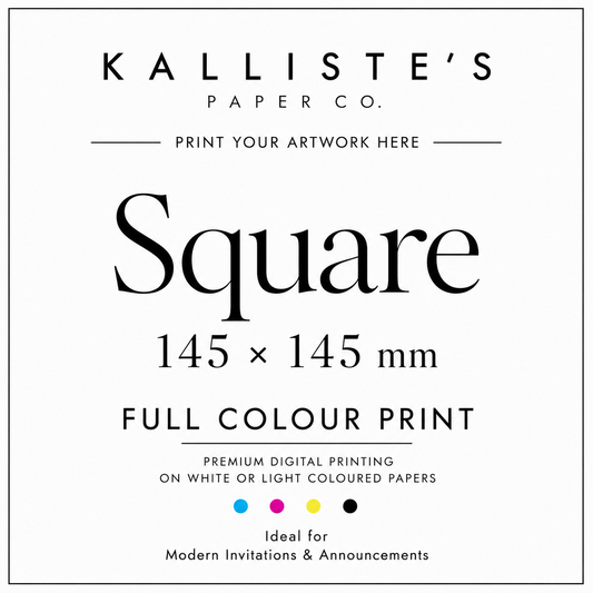Square 145 × 145 Invitation Card -Full Colour Digital Print