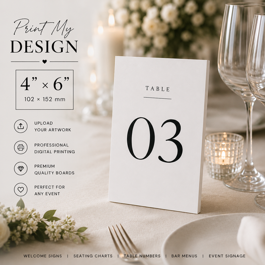 Print My 4” x 6” Tabletop Sign