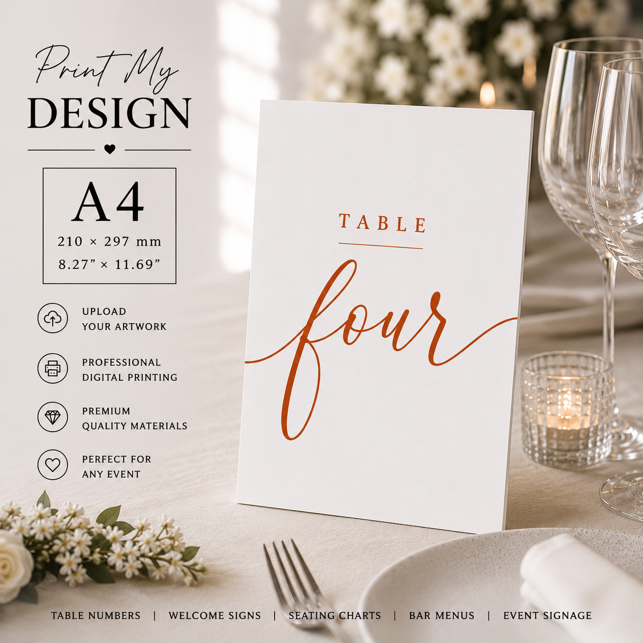 Print My A4 Tabletop Sign