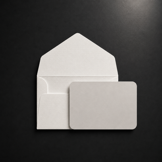 Σετ 6 Mini Cards με Χειροποίητους Άσπρους Φακέλους