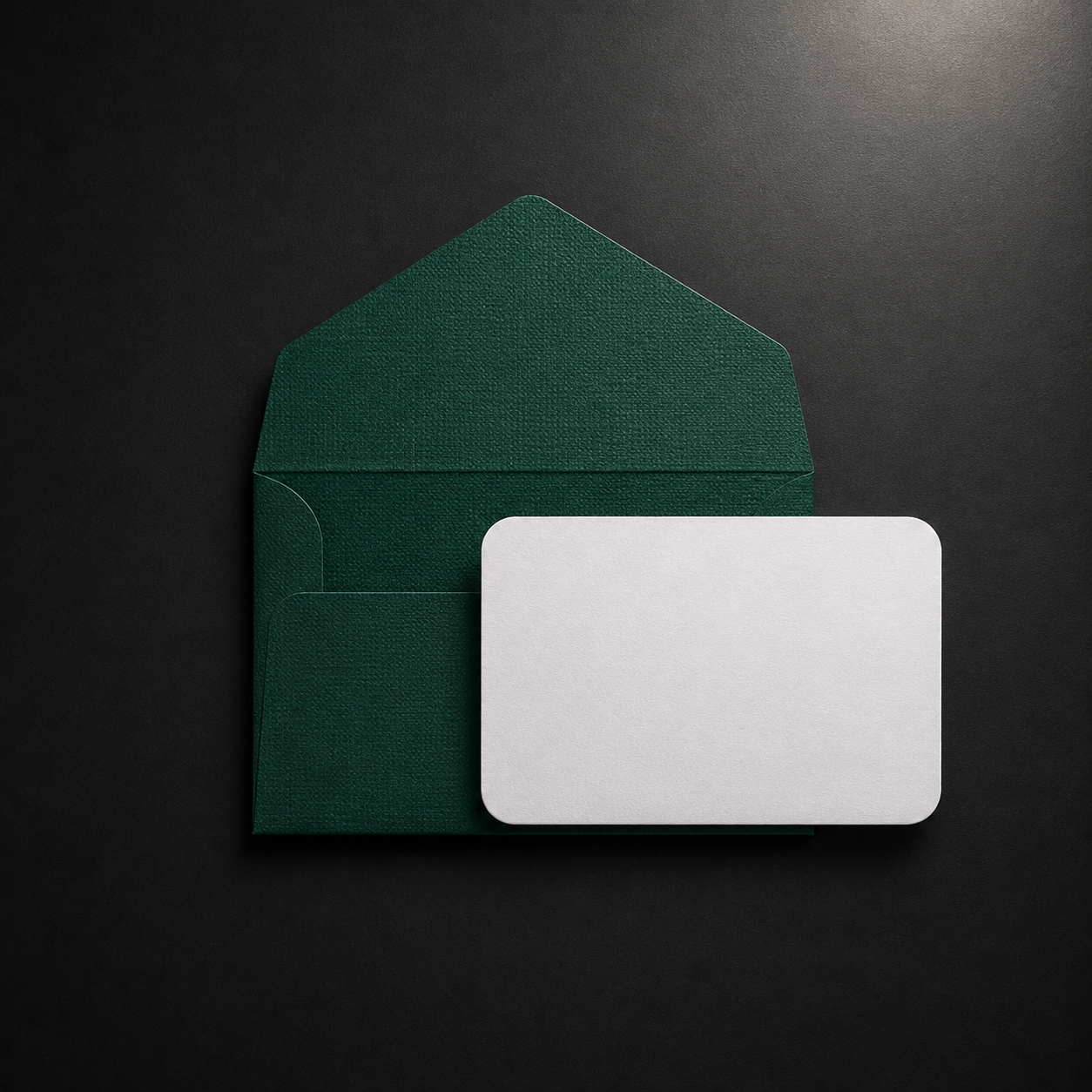 Σετ 6 Mini Gift Cards με Χειροποίητους Forest Green Φακέλους.
