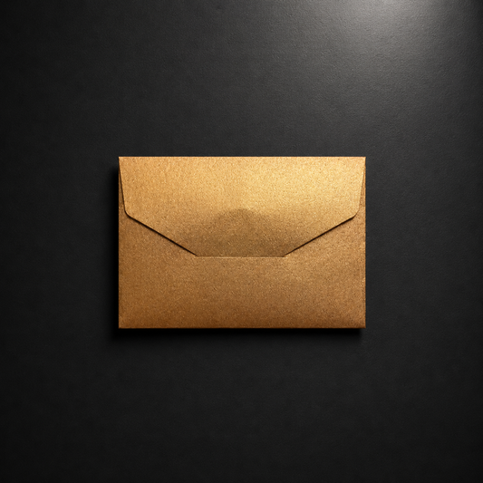 Σετ 6 Mini Gift Cards με Χειροποίητους Copper Pearl Φακέλους