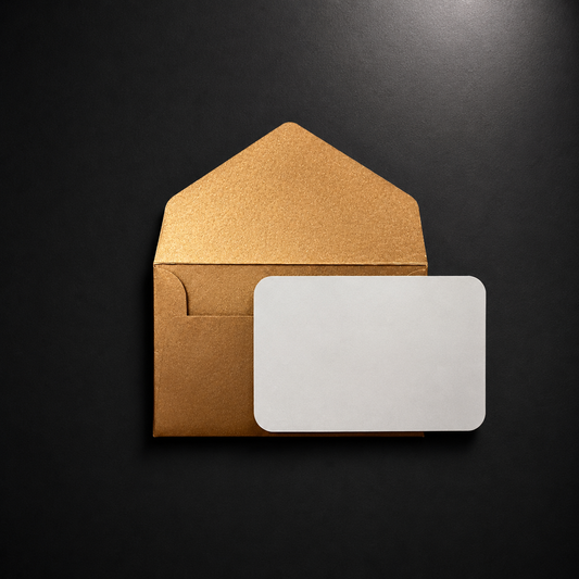 Σετ 6 Mini Gift Cards με Χειροποίητους Copper Pearl Φακέλους