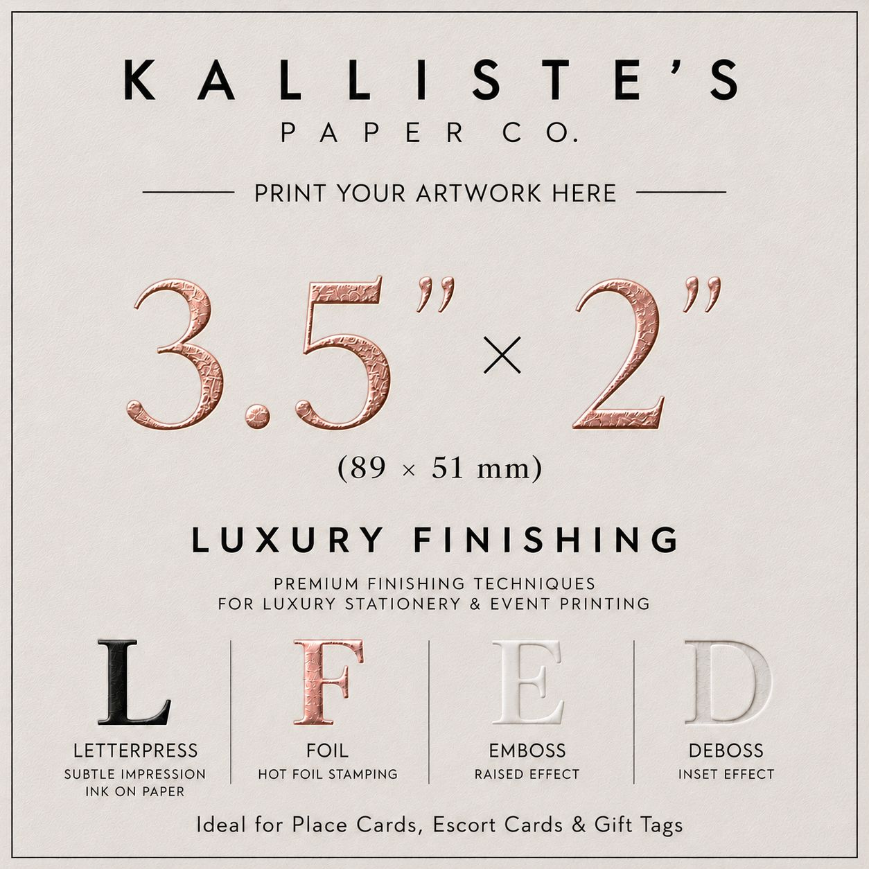 3.5”x2” Card - Luxury Finishing Print