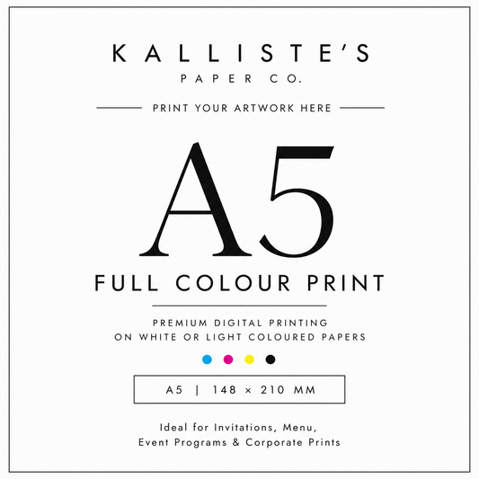 A5 Invitation Card -Full Colour Digital Print
