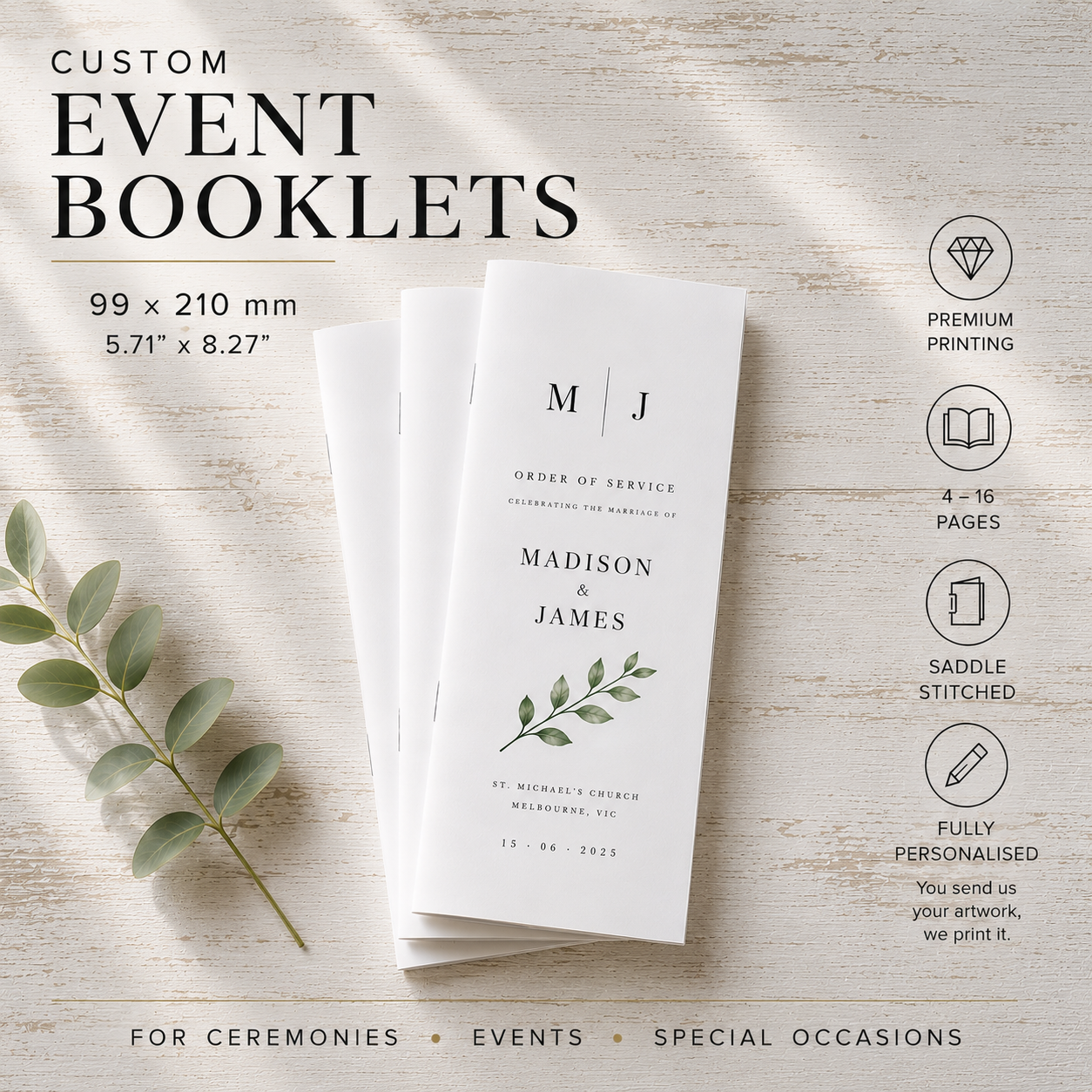 Print Your Own DL Ceremony Booklets