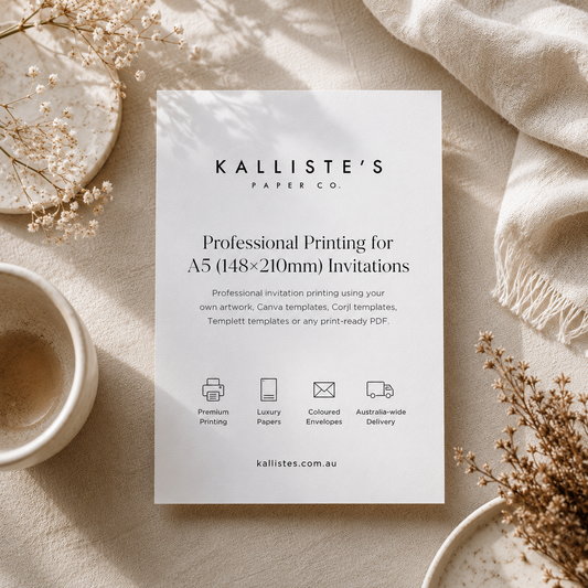 A5 Invitation Card CMYK Digital Print