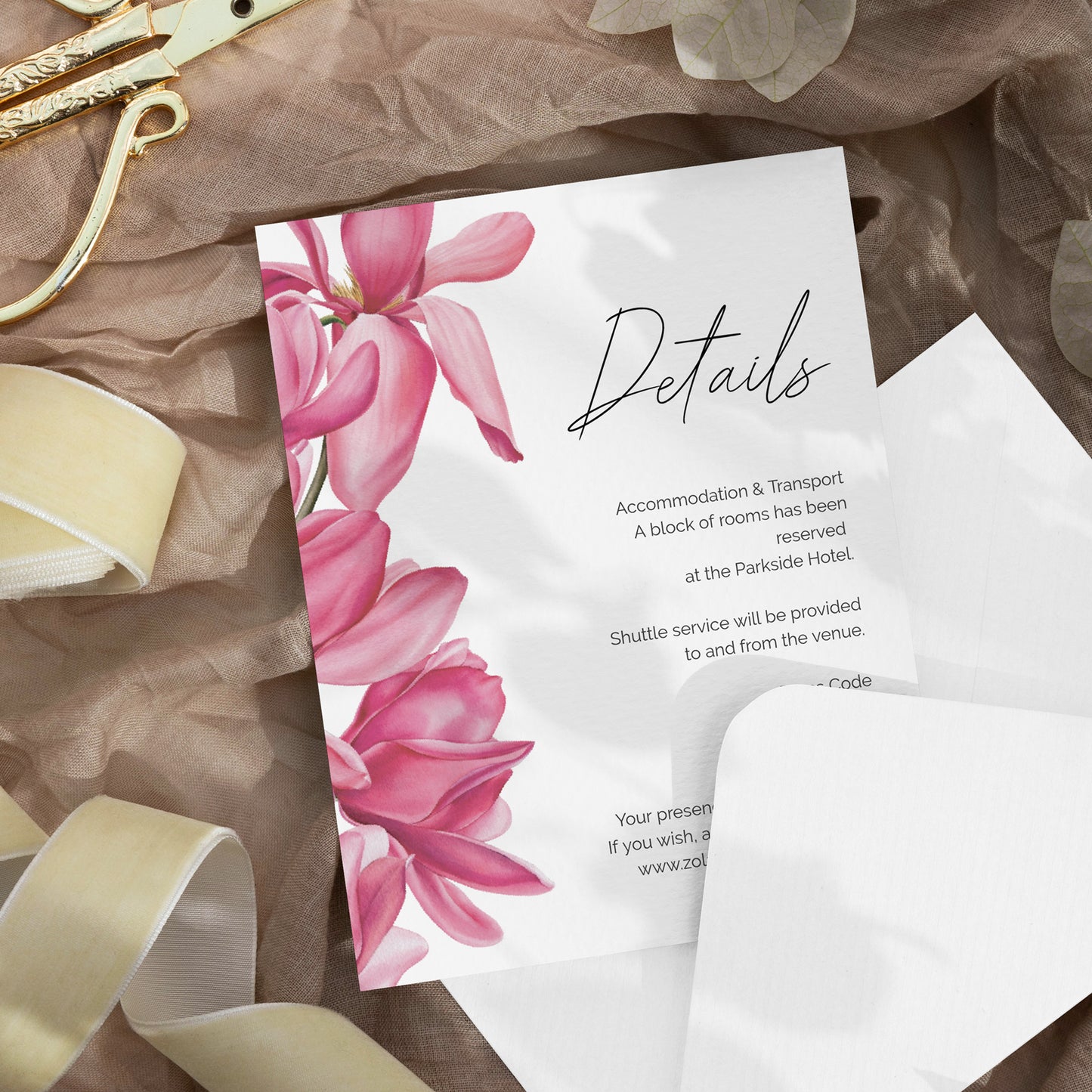 Magnolias Wedding Editable Bundle