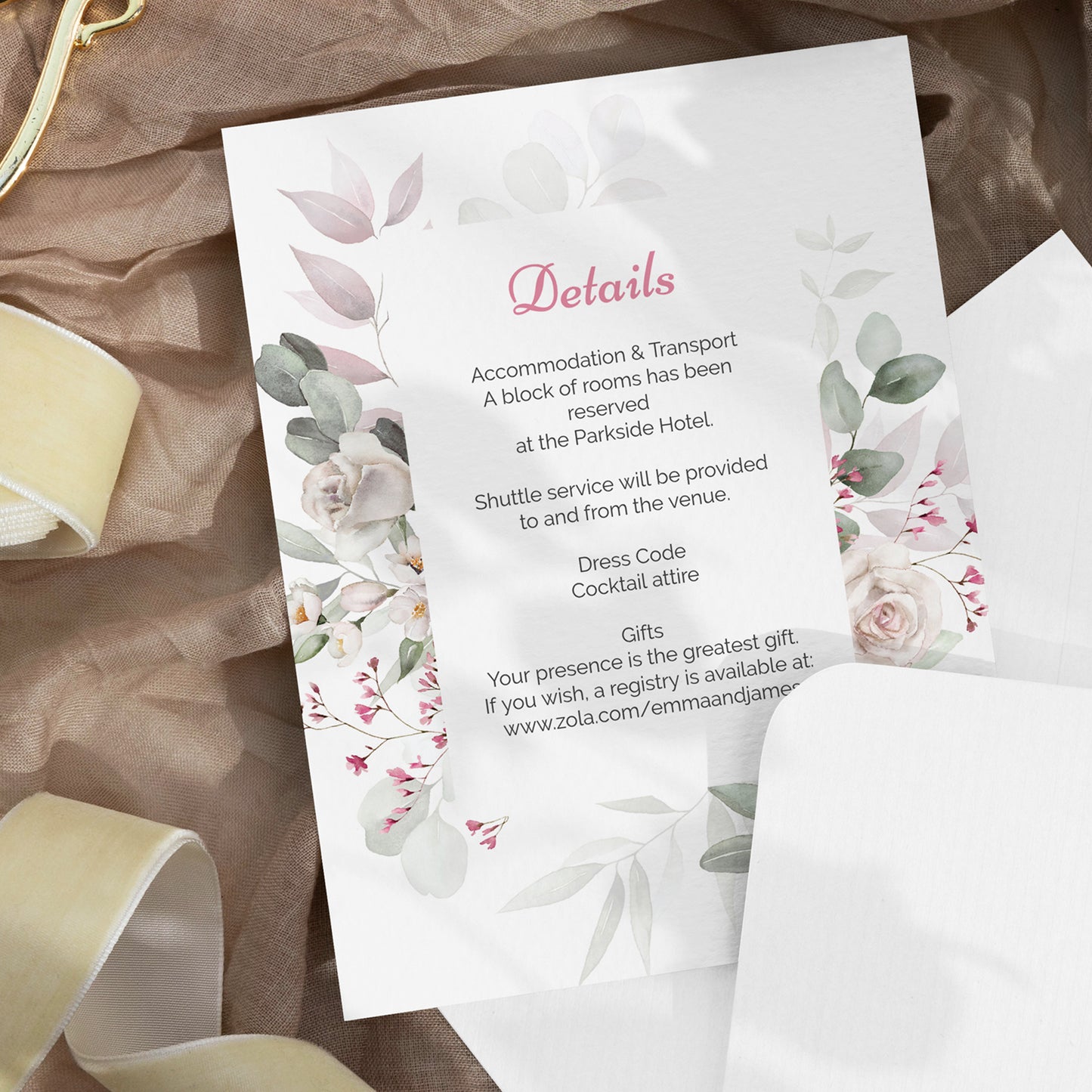 Eternal Bloom Wedding Editable Bundle