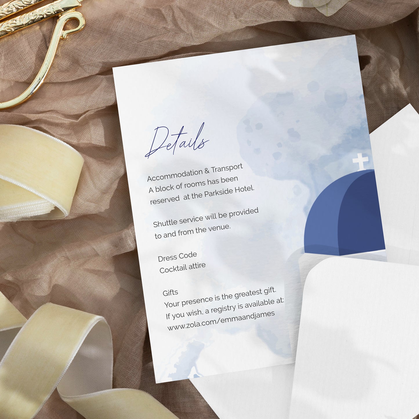 Santorini Wedding Editable Bundle