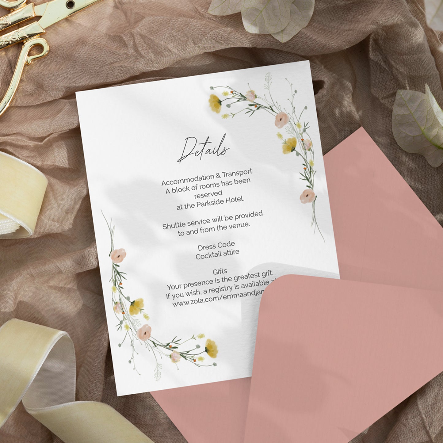 Wildflower Wedding Editable Bundle