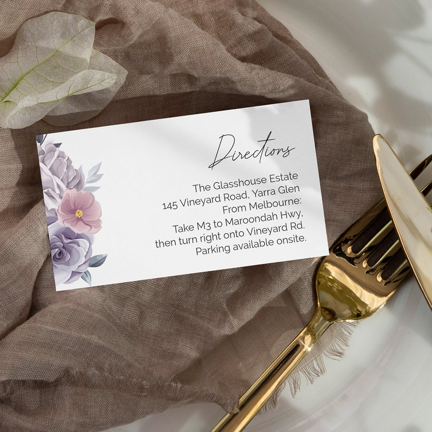 Purple Roses Wedding Editable Template Bundle