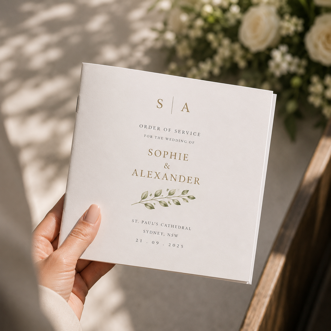 Print Your Own Square Ceremony Booklets