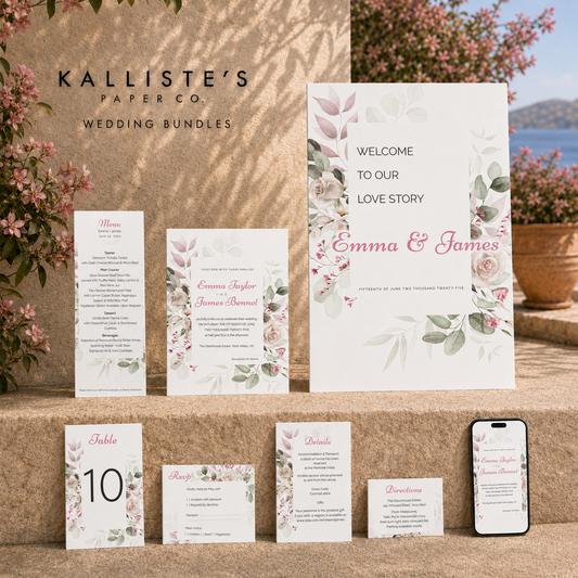 Eternal Bloom | Editable Wedding Stationery Bundle