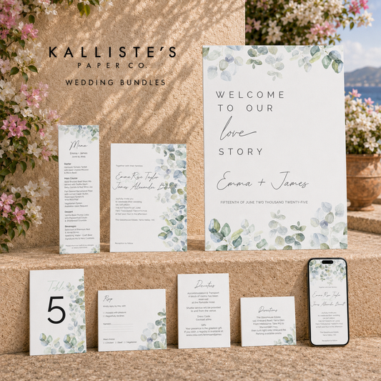 Eucalyptus | Editable Wedding Stationery Bundle