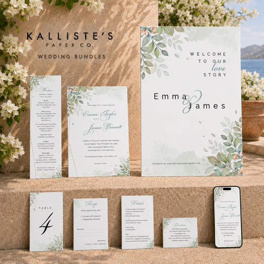 Greenery | Editable Wedding Stationery Bundle