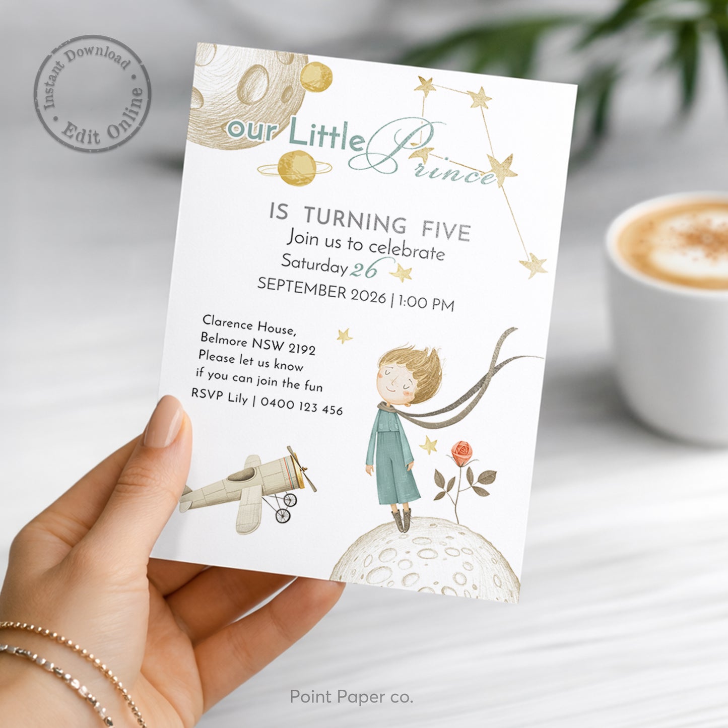 Prince Birthday Invitation | Edit Online