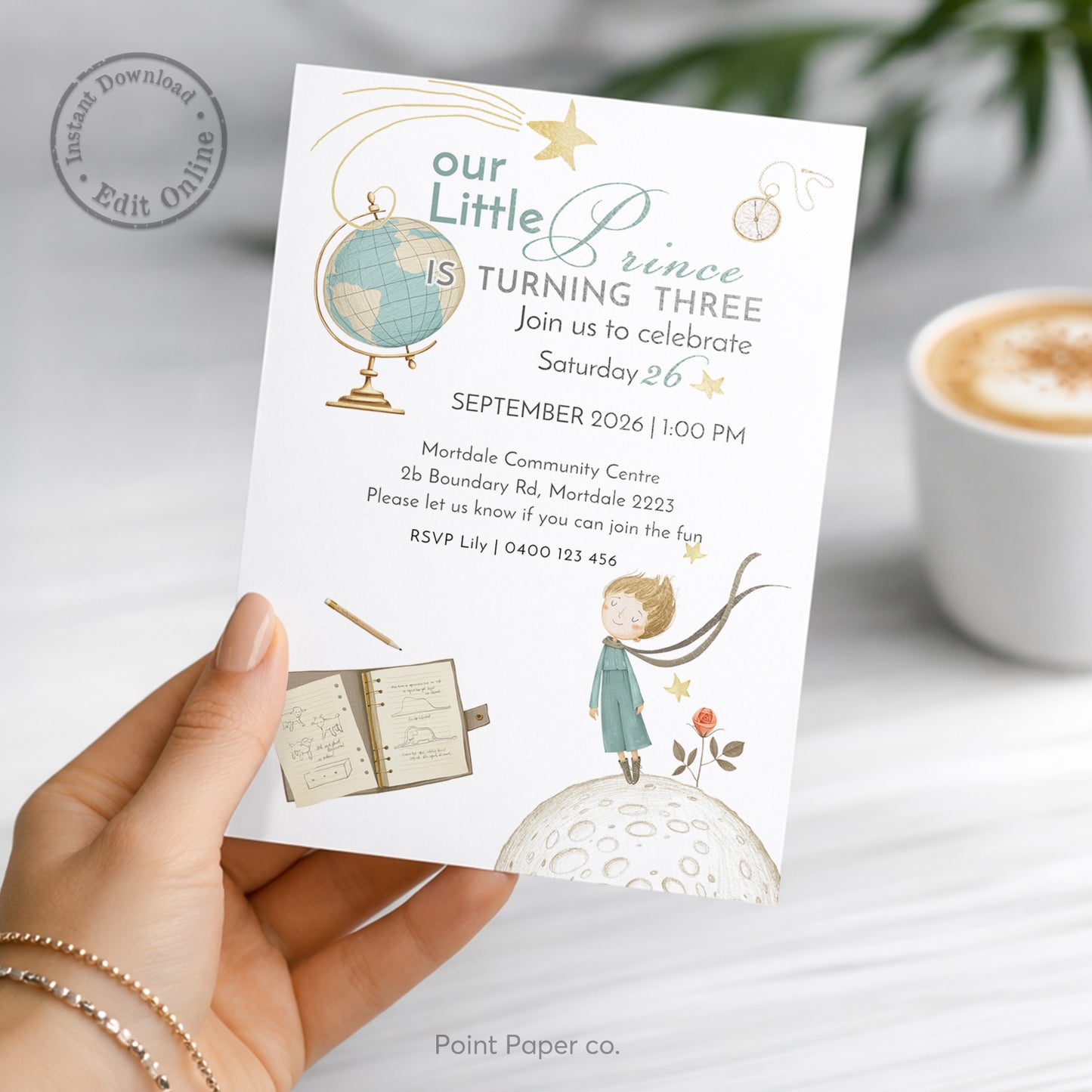 Our Little Prince Birthday Invitation | Edit Online