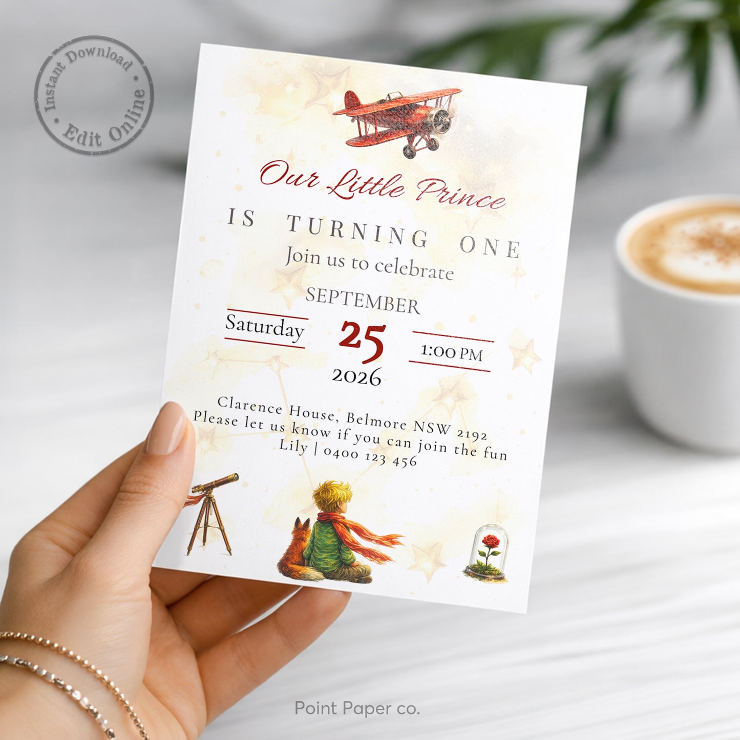 Little Prince Birthday Invitation | Edit Online