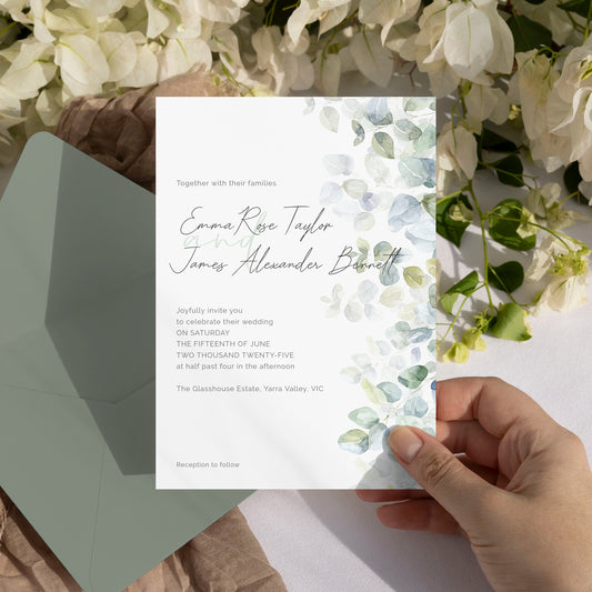 Eucalyptus Wedding Editable Bundle