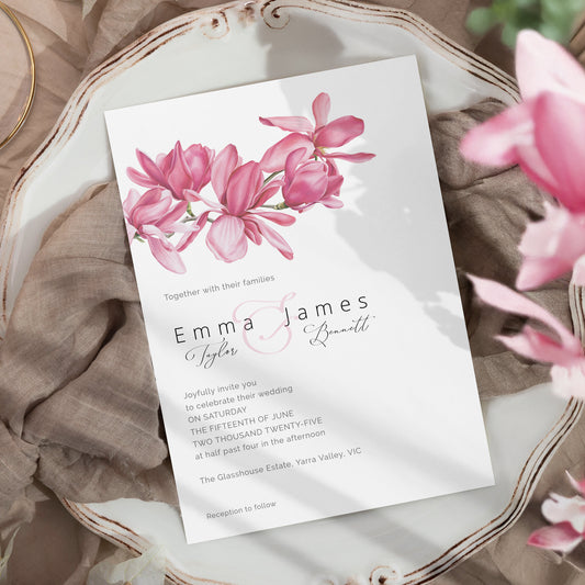 Magnolias Wedding Editable Bundle