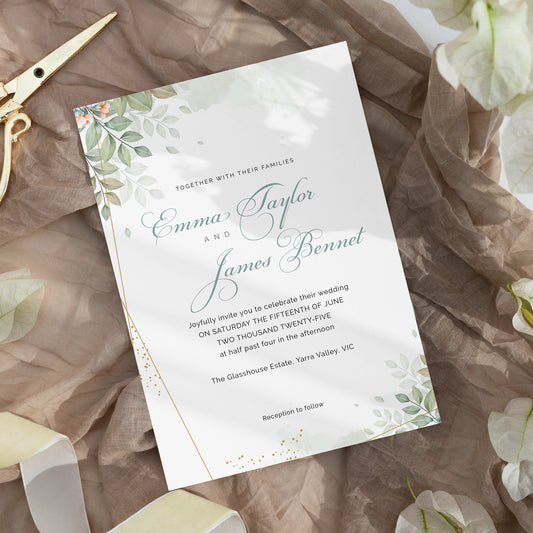 Greenery Wedding Editable Bundle
