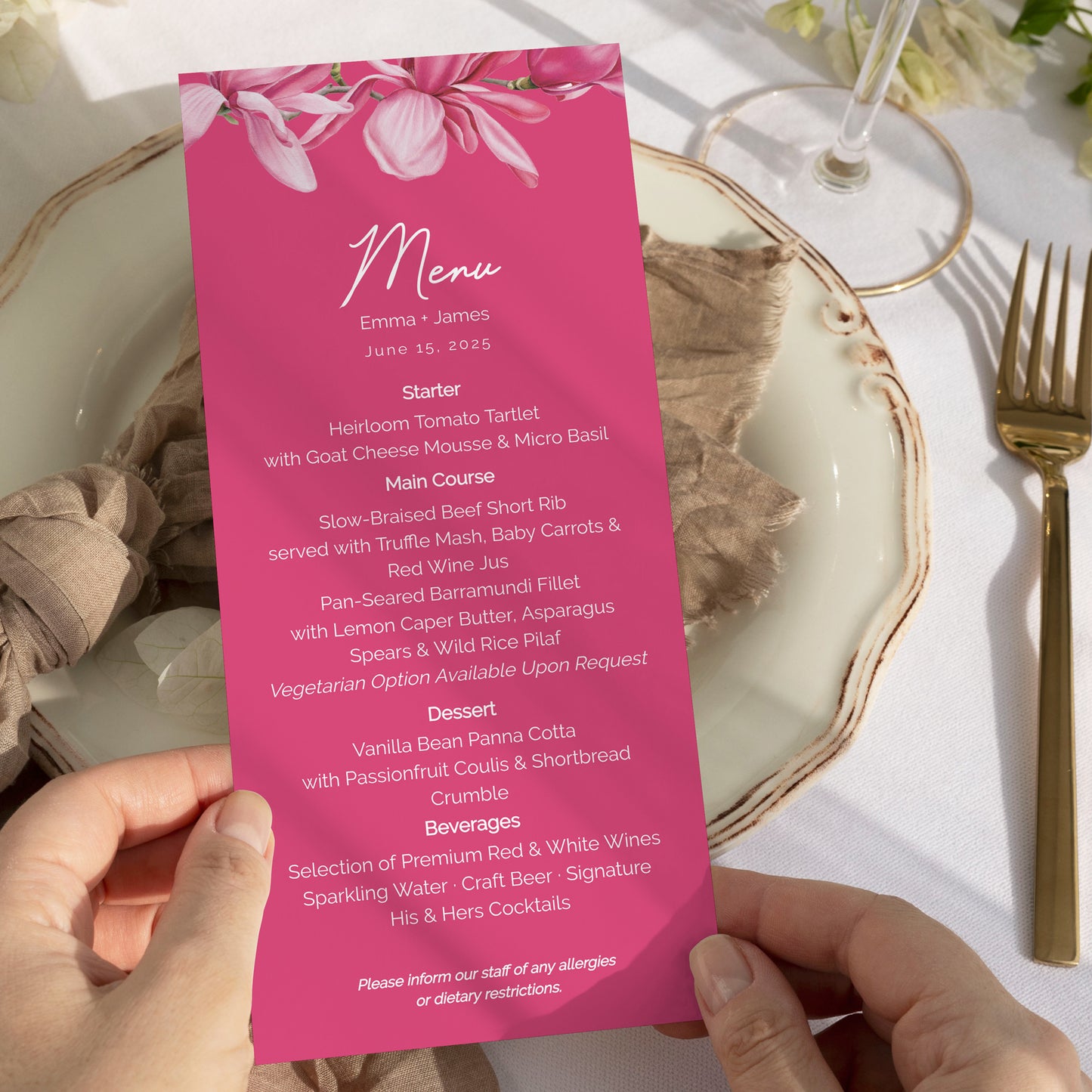 Magnolias Wedding Editable Bundle
