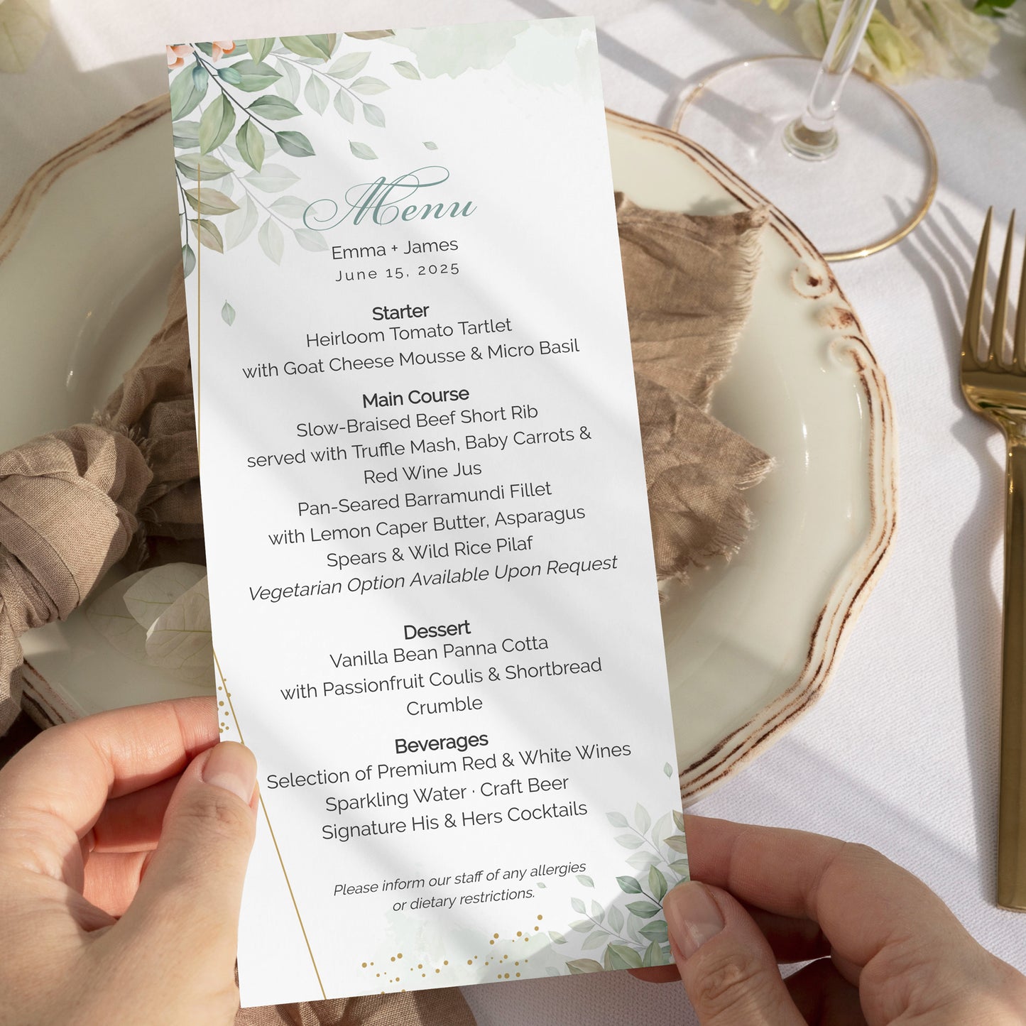 Greenery Wedding Editable Bundle