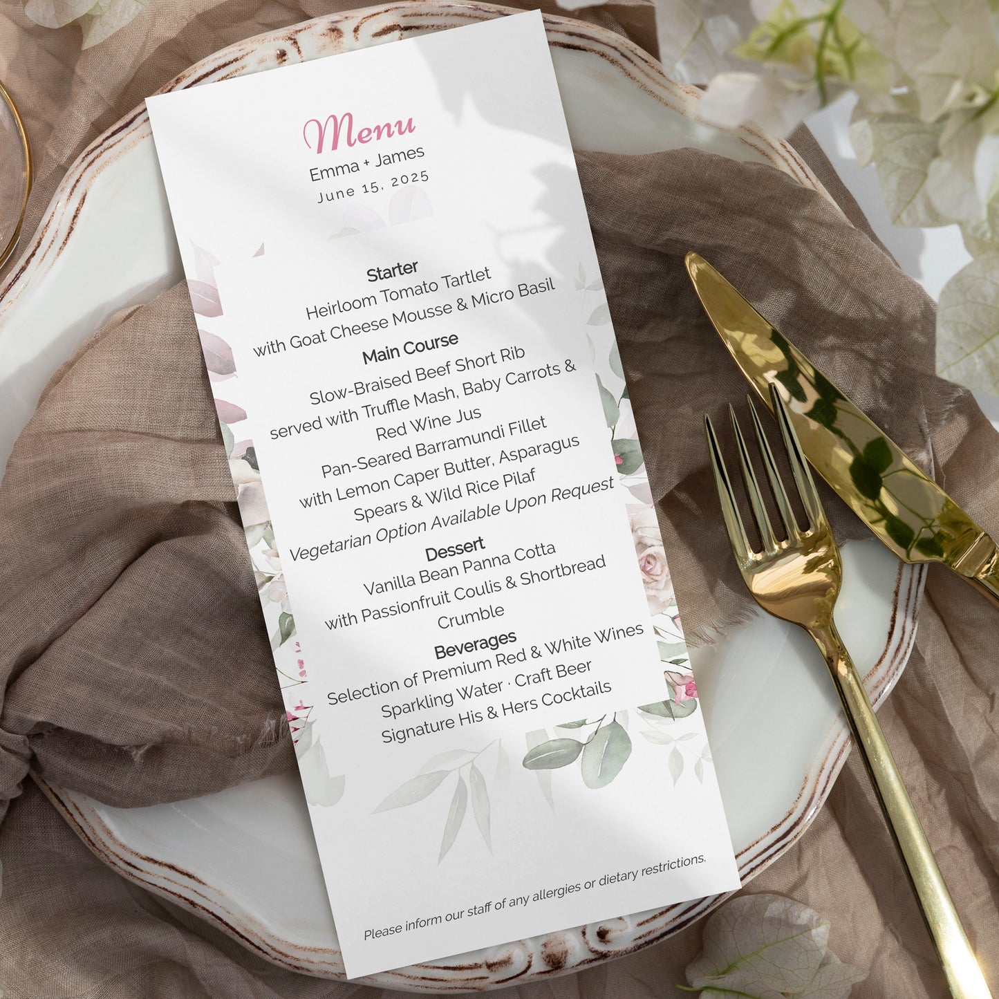 Eternal Bloom Wedding Editable Bundle
