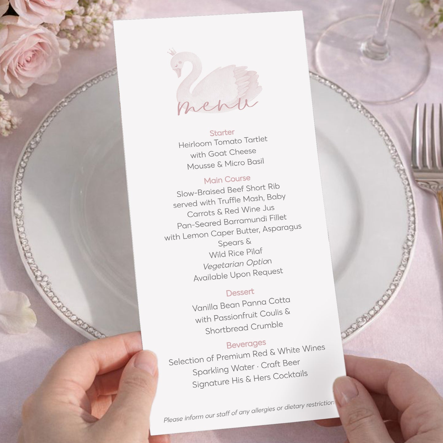 Pink Swan Baby Shower Editable Template Bundle