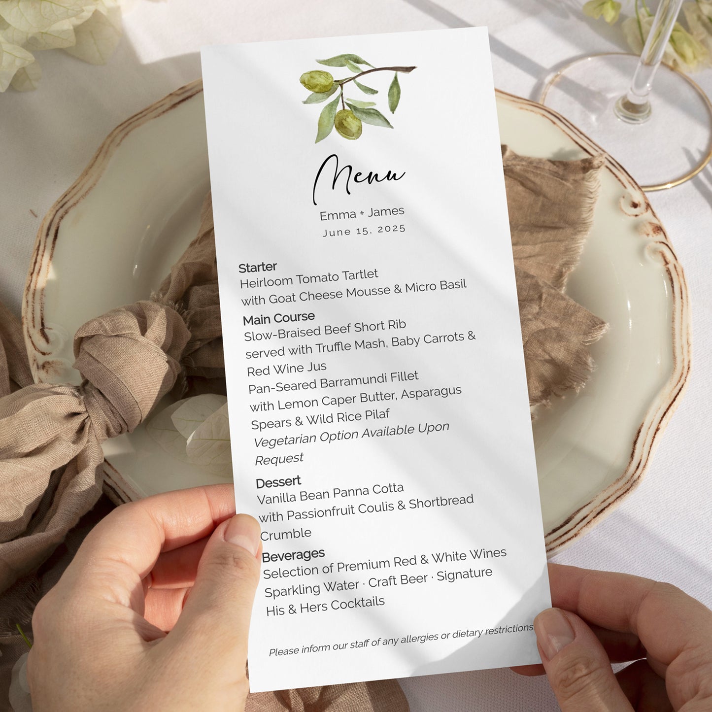 Olive Grove Wedding Editable Bundle