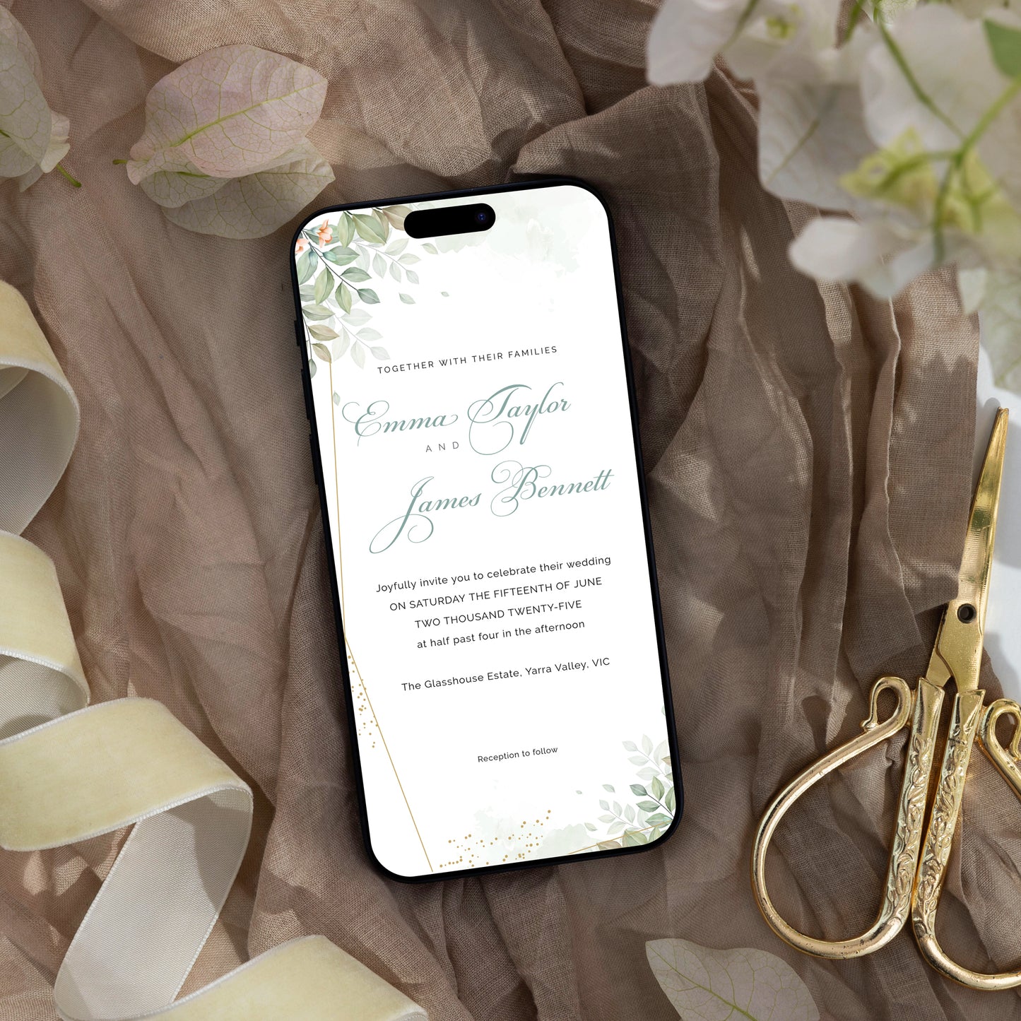 Greenery Wedding Editable Bundle