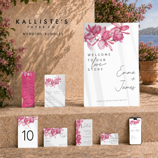 Magnolias | Editable Wedding Stationery Bundle