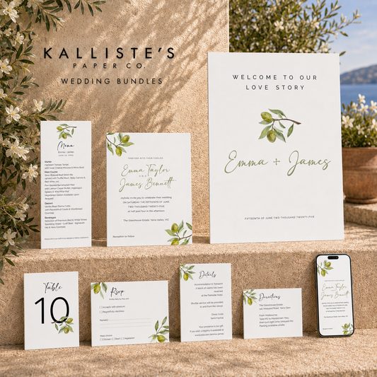 Olive Grove | Editable Wedding Stationery Bundle