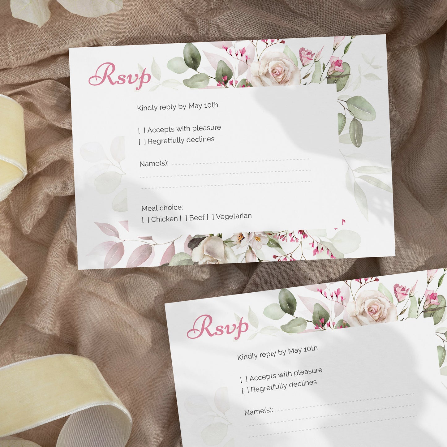 Eternal Bloom Wedding Editable Bundle