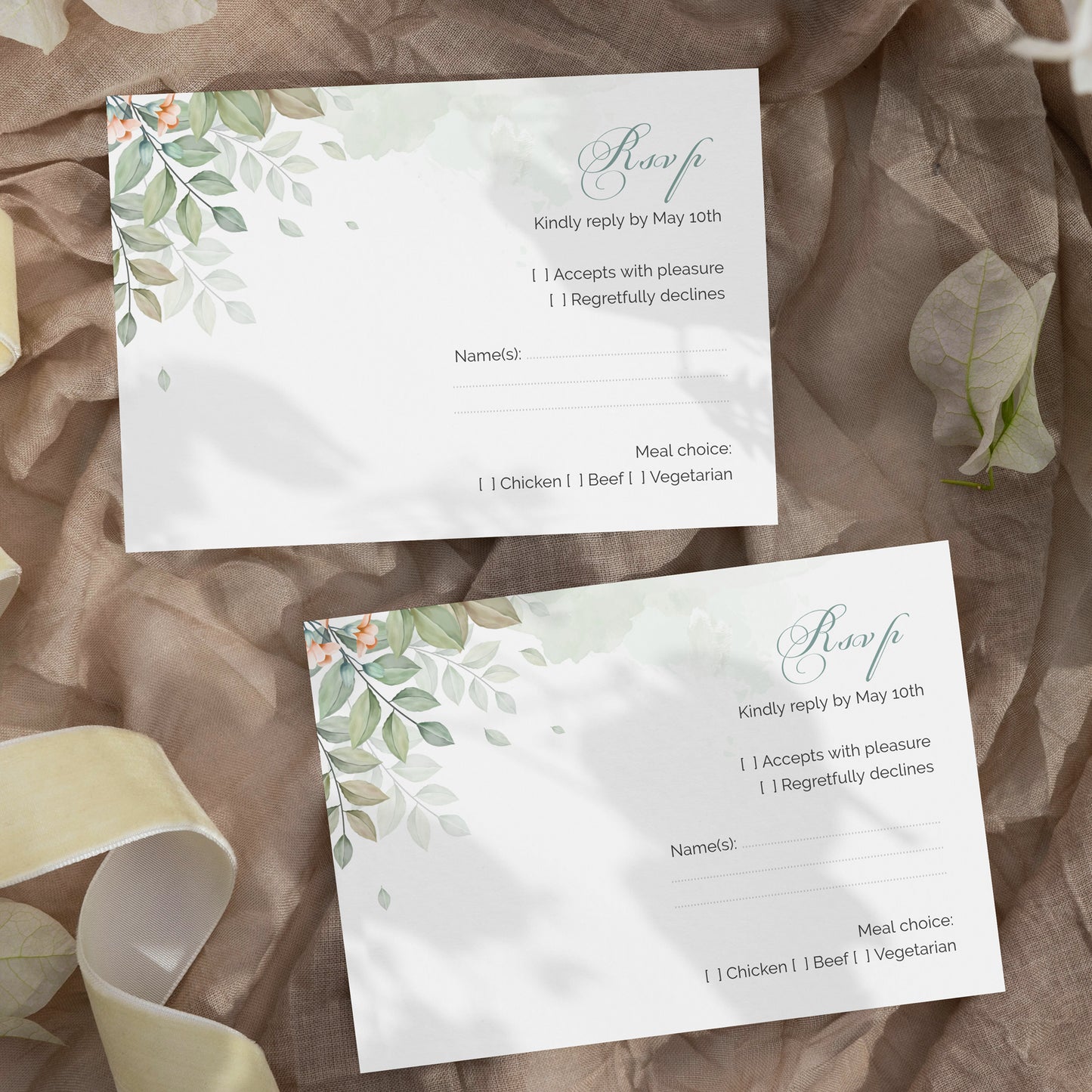 Greenery Wedding Editable Bundle