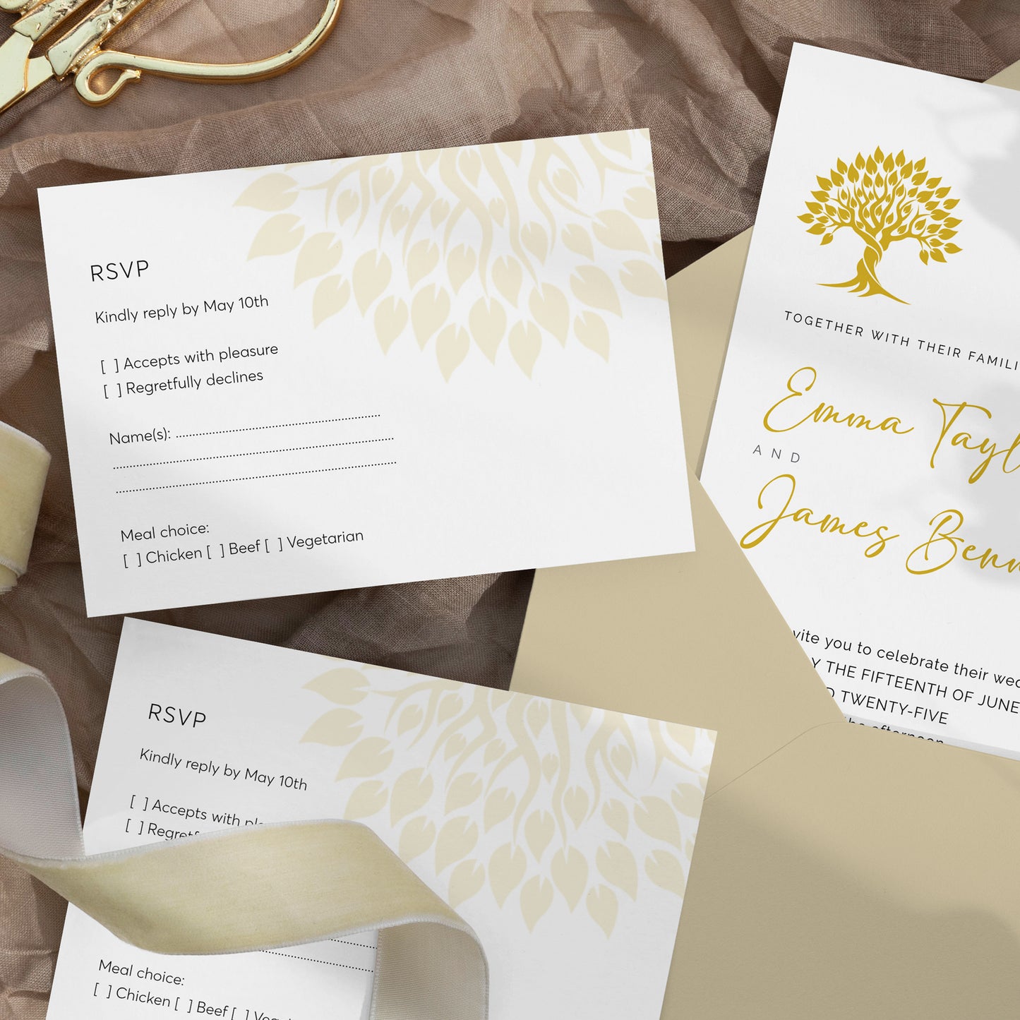Tree of Life Wedding Editable Bundle
