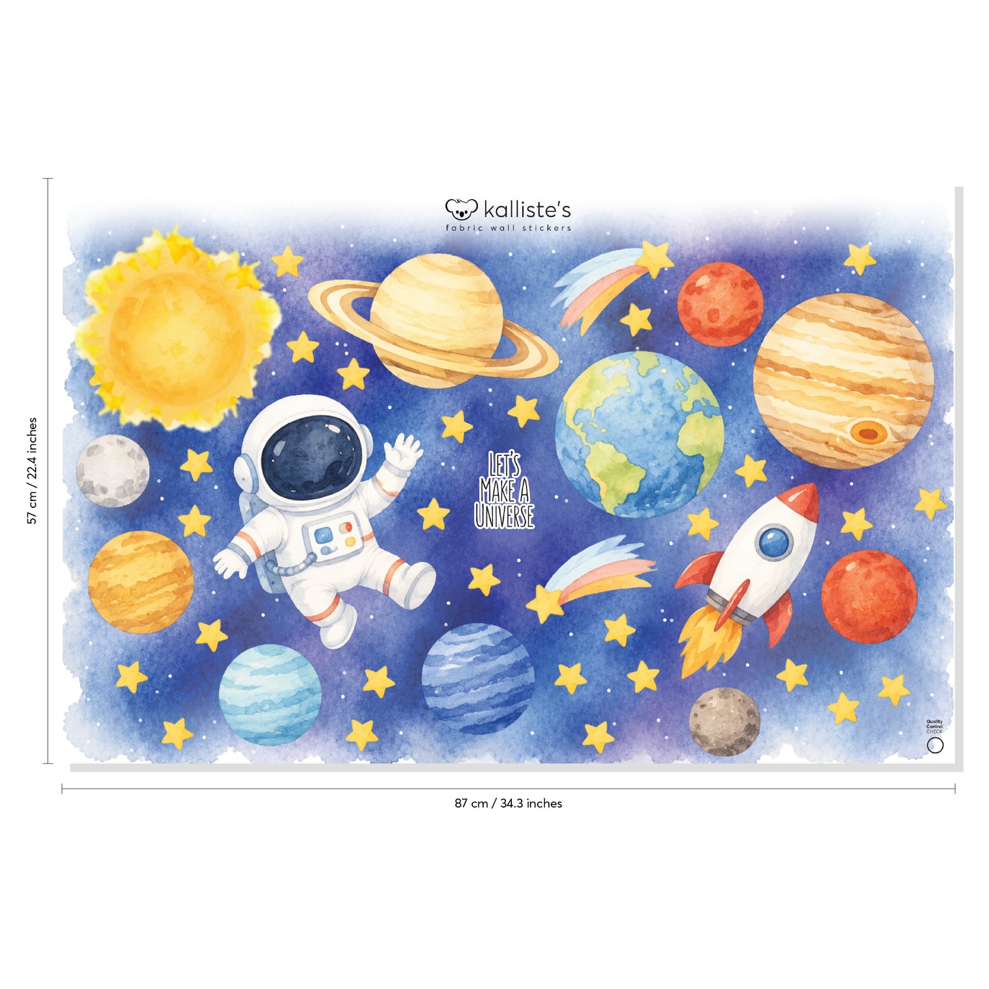 Removable Fabric Wall Stickers for Children's Rooms - Let's Make A Universe!