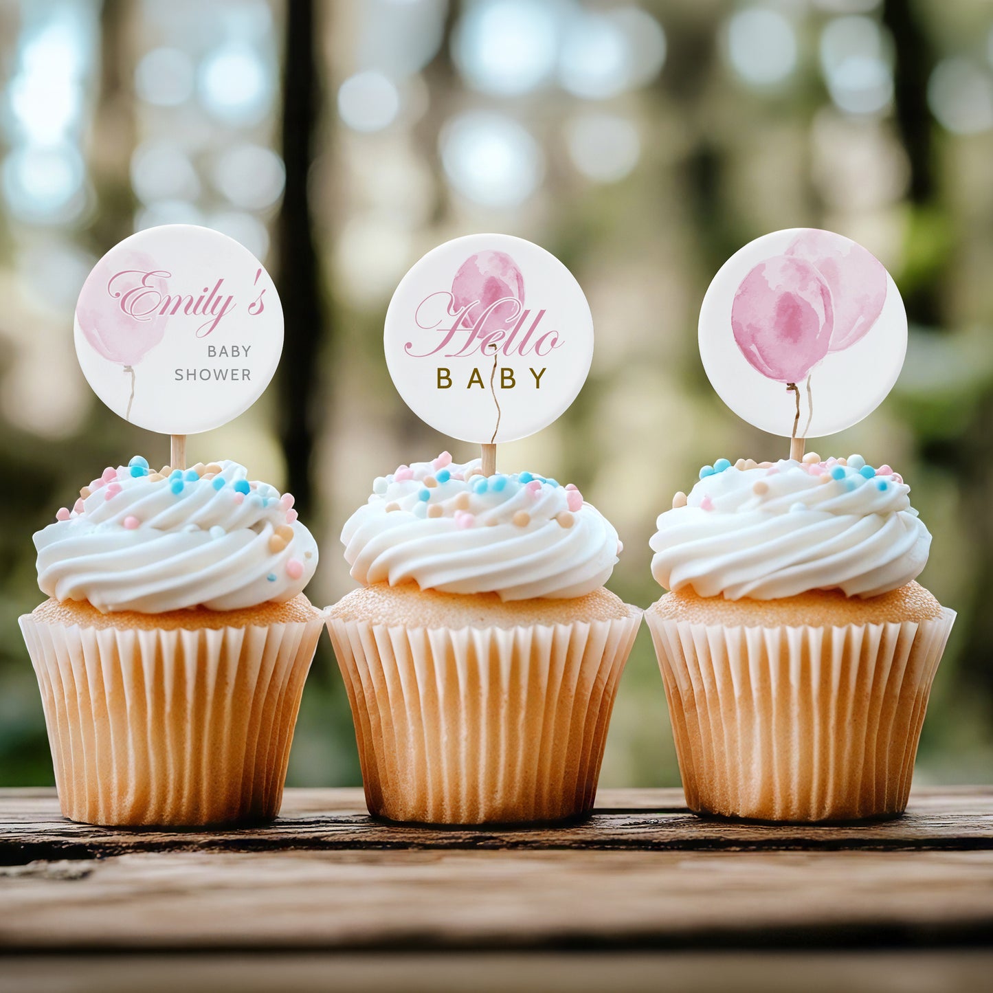 Pink Balloon Baby Shower Editable Template Bundle