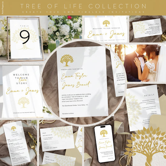 Tree of Life Wedding Editable Bundle