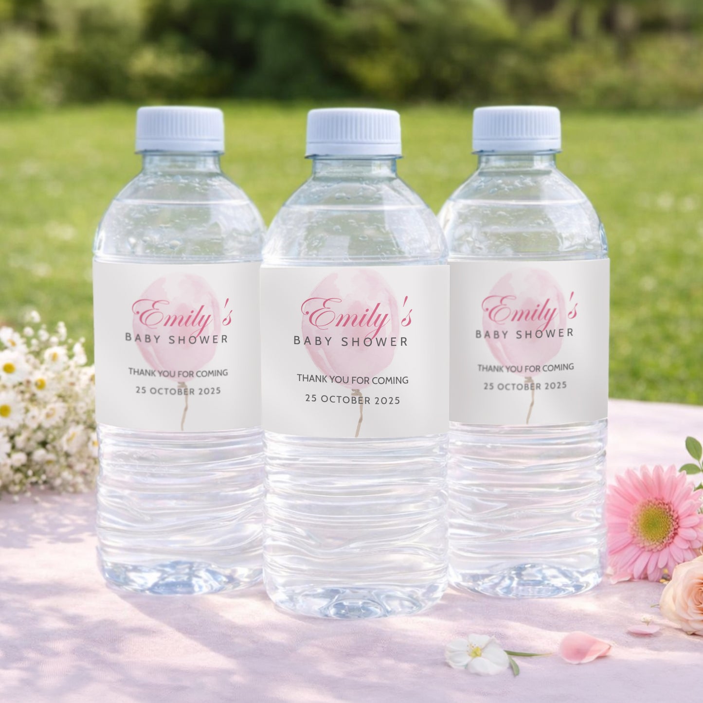Pink Balloon Baby Shower Editable Template Bundle